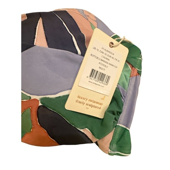 Artesands Women's L'Avana Botticelli Bandeau Beach Bikini Top Size 16 Multi NWT - Picture 6 of 7